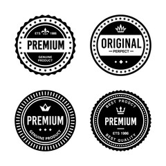 Classic Vintage Retro Premium Vector Badge, Emblem, Logo, Label, Sticker, Stamp, Symbol, Seal, Banner Frame Collection Set