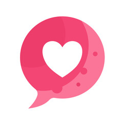 love chat bubble. vector icon