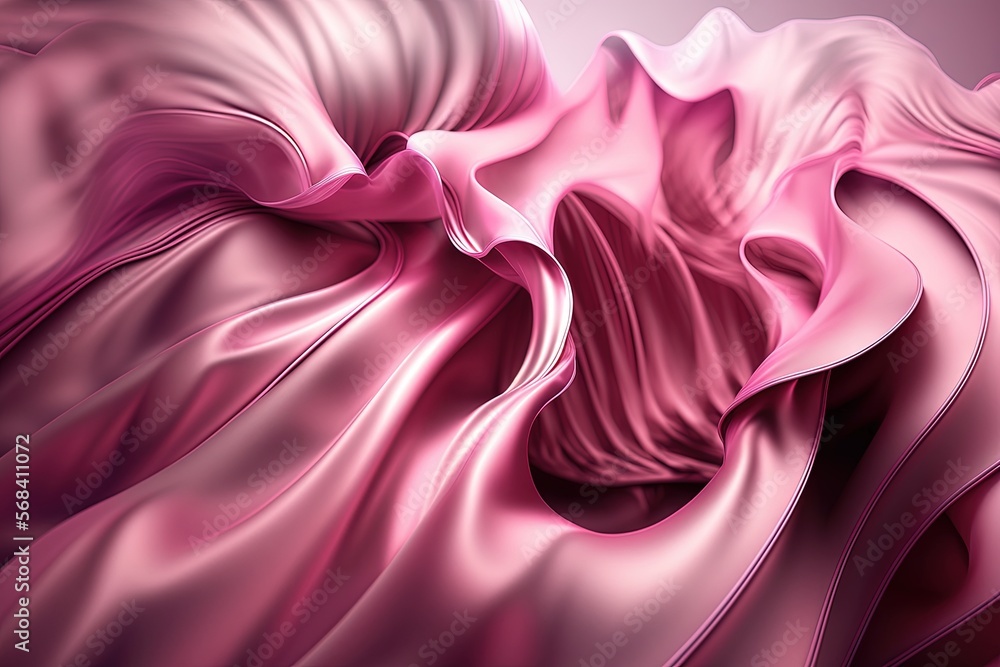 Poster an abstract pink background with a wavy design on it's side and a pink background with a wavy design