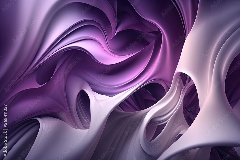 Aufkleber a computer generated image of purple and white swirls and curves on a purple background with a white