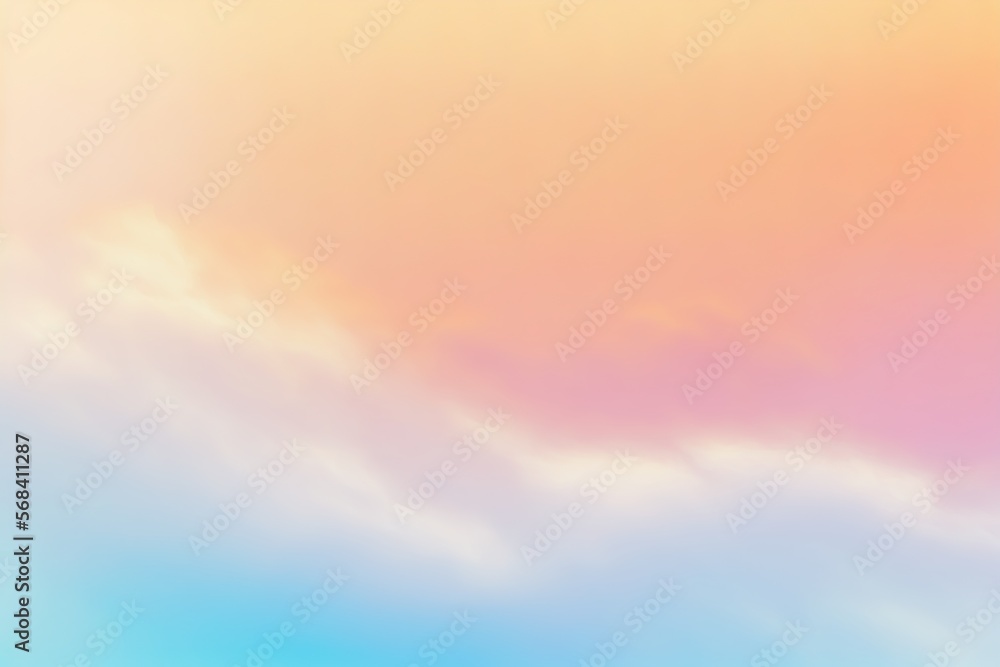 Poster a blurry image of a sky with clouds in the background and a blue sky with clouds in the foreground a