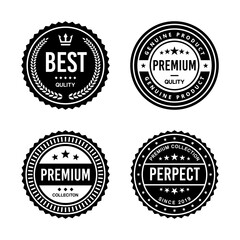 Classic Vintage Retro Premium Vector Badge, Emblem, Logo, Label, Sticker, Stamp, Symbol, Seal, Banner Frame Collection Set