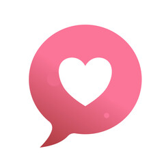 love chat bubble. vector icon