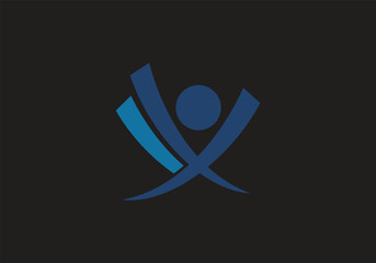 this is a people shape logo design