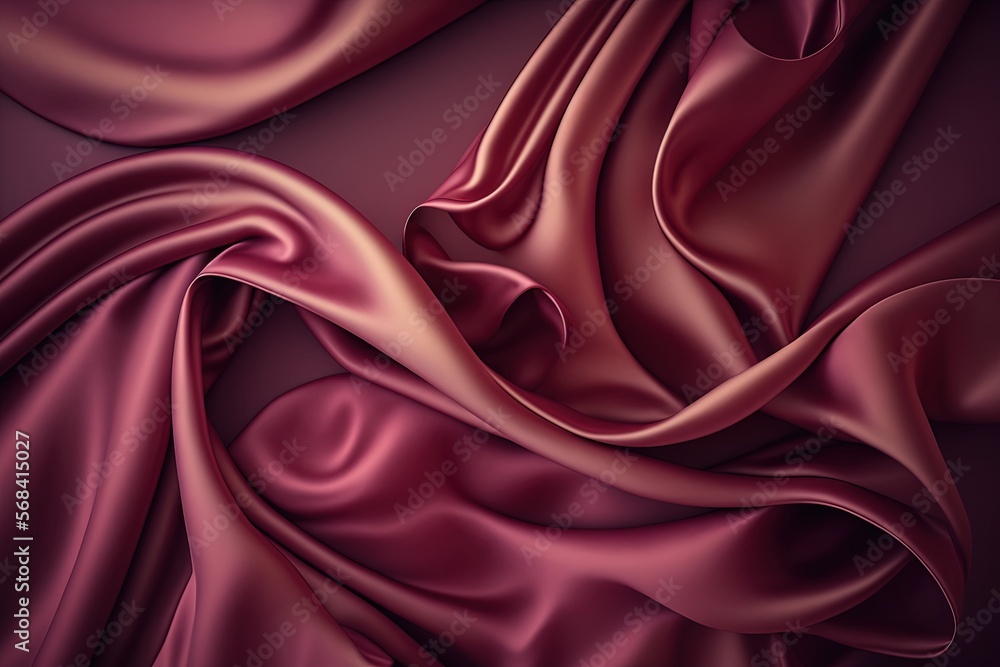 Poster a close up of a red fabric with a very wavy pattern on it's surface, with a soft feel to it's surfac