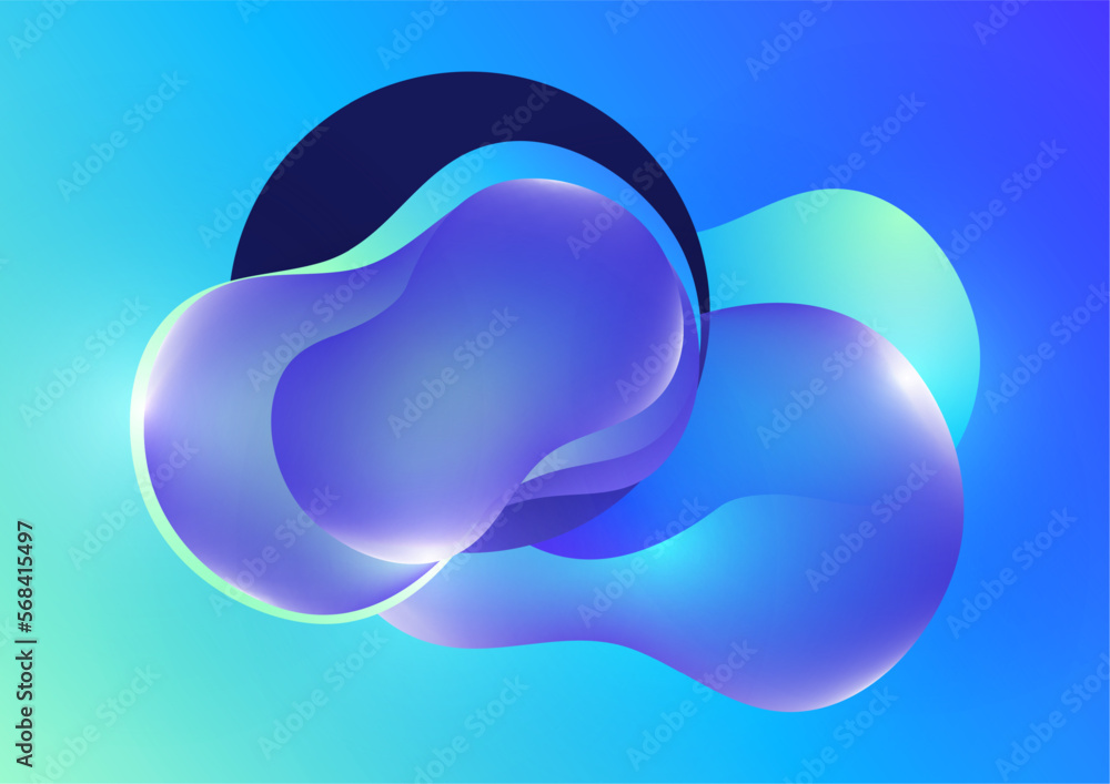 Poster fluid gradient background. abstract 3d background. liquid paints. banner or sign design. vector