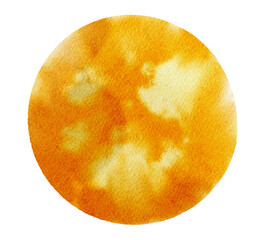 Watercolor full moon on Halloween night