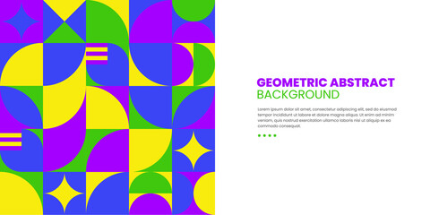 Geometric design element halftone graphic colorful shapes line vector shapes abstract mural background banner dot