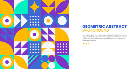 Geometric design element halftone graphic colorful shapes line vector shapes abstract mural background banner dot © LAB
