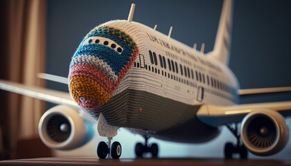 Airplane knitted, Ai generative