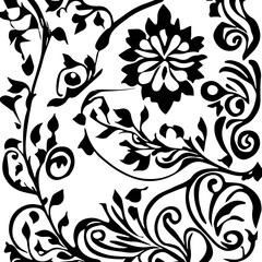 An transparent baroque style frame border design element. Shapes were vectorized from an ai generation.  