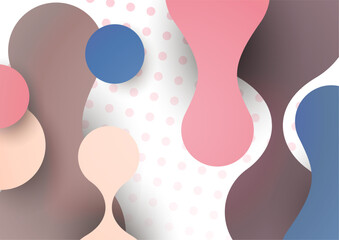 Abstract overlay shapes. Wavy shapes, flowing elements, flow lines. Trendy futuristic design for banner, flyer, poster, logo. Vector