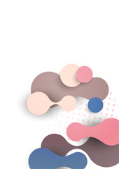 Abstract overlay shapes. Wavy shapes, flowing elements, flow lines. Trendy futuristic design for banner, flyer, poster, logo. Vector