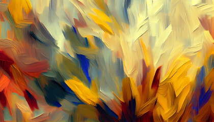 Oil painting texture strokes background, Generative AI