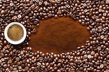 Coffe concept with coffee beans