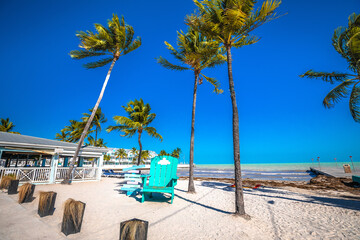 Pocket Park southernmost beach and waterfront in Key West view - obrazy, fototapety, plakaty