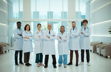 Portrait of Doctors and medical students with various gestures to prepare for patient care - Powered by Adobe