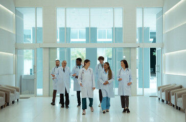 Portrait of Doctors and medical students with various gestures to prepare for patient care