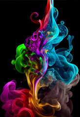Obraz na płótnie Canvas abstract colorful smoke