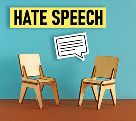 Hate speech is shown using the text