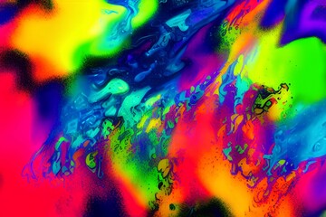 Motion color drop in water, Ink swirl, Colorful ink abstraction. Fancy dream underwater ink cloud - generative ai