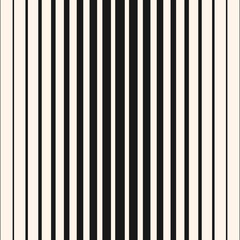 Halftone seamless pattern. Vector geometric half-tone background with straight vertical lines. Black and white stripes. Gradient transition effect texture. Modern graphic abstract monochrome design