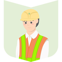 Professional Project Foreman Employment Wearing Safety Vest
