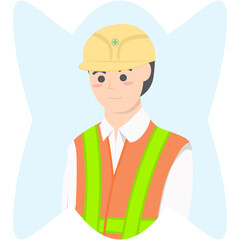 Professional Project Foreman Employment Wearing Safety Vest
