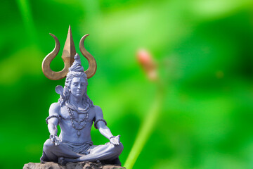 Happy Maha Shivaratri greeting card Hindu festival Maha Shivratri, Shiva Haridwar statue