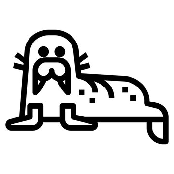 recommend clip art: walrus line icon style