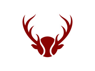 modern deer horn ball illustration vector logo