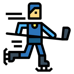 ice hockey filled outline icon style