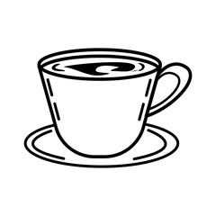 icon cup of coffee with steam