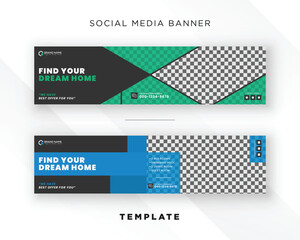 Dream home modern real estate display advertisement social media linkedin web banner ad design