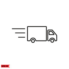 Icon vector graphic of Line Truck