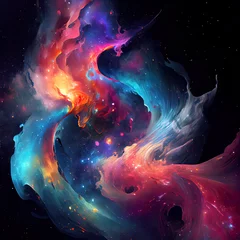 Fototapete Universum Watercolor Galaxy Space Background Ai Generative