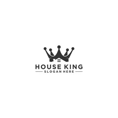 house king logo template in white background