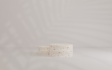 Mockup podium for product presentation, 3d rendering of showroom or exhibition premium background