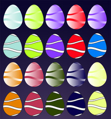 easter eggs seamless pattern pack