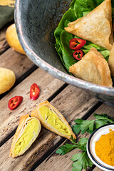 Potato pastel with vegetables