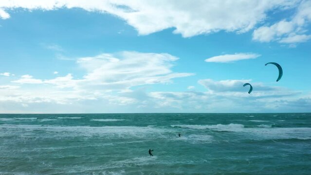 Kate surfing, in Puglia, rough sea 3