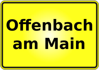 Stadteingangsschild Deutschland Stadt Offenbach am Main