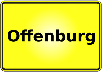 Stadteingangsschild Deutschland Stadt Offenburg