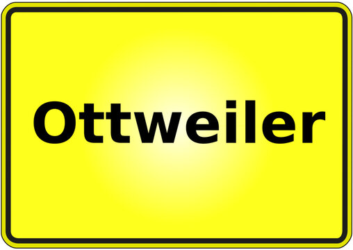 Stadteingangsschild Deutschland Stadt Ottweiler