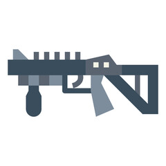 Grenade launcher flat icon style