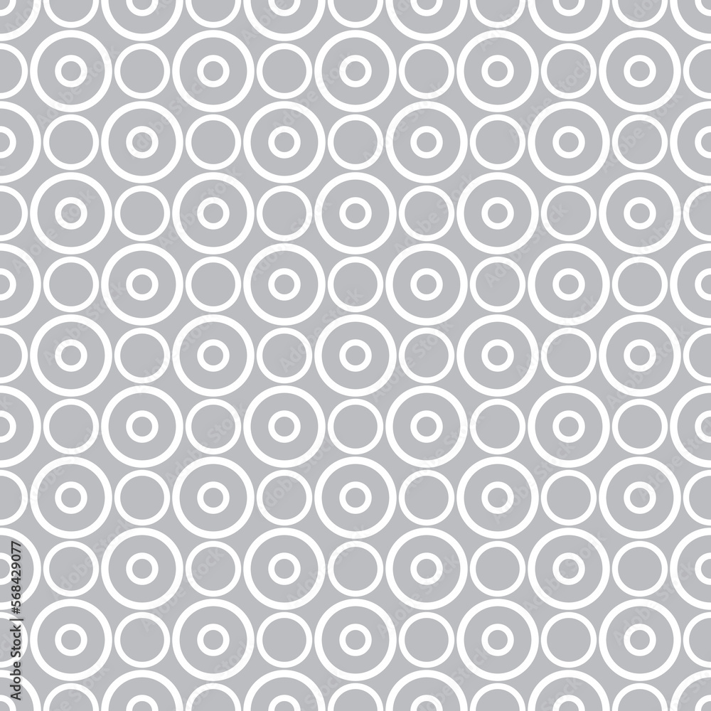 Poster tile vector pattern with grey polka dots on pastel background