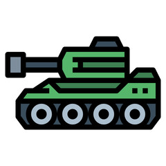 tank filled outline icon style