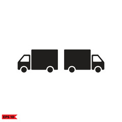 Icon vector graphic of truck box position