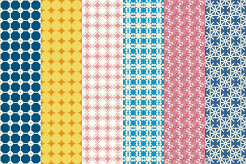 Style set of pattern, elegant pattern on seamless background.