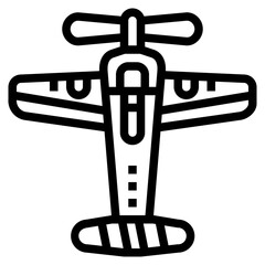 aircraft line icon style